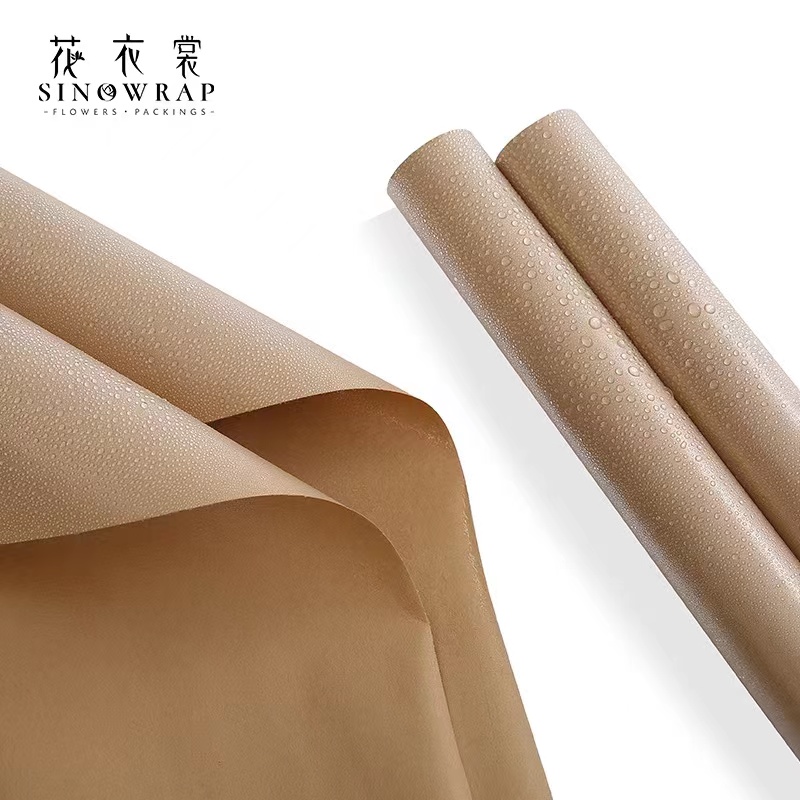 花衣裳 镀膜防水牛皮纸新款包装纸花艺花衣裳牛皮纸镀膜防水单面