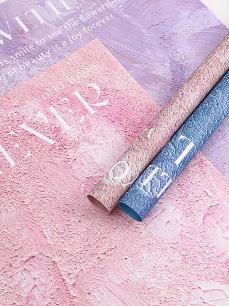 高级感网红乌梅子酱油画艺术花束包装纸花艺资材100克牛皮纸