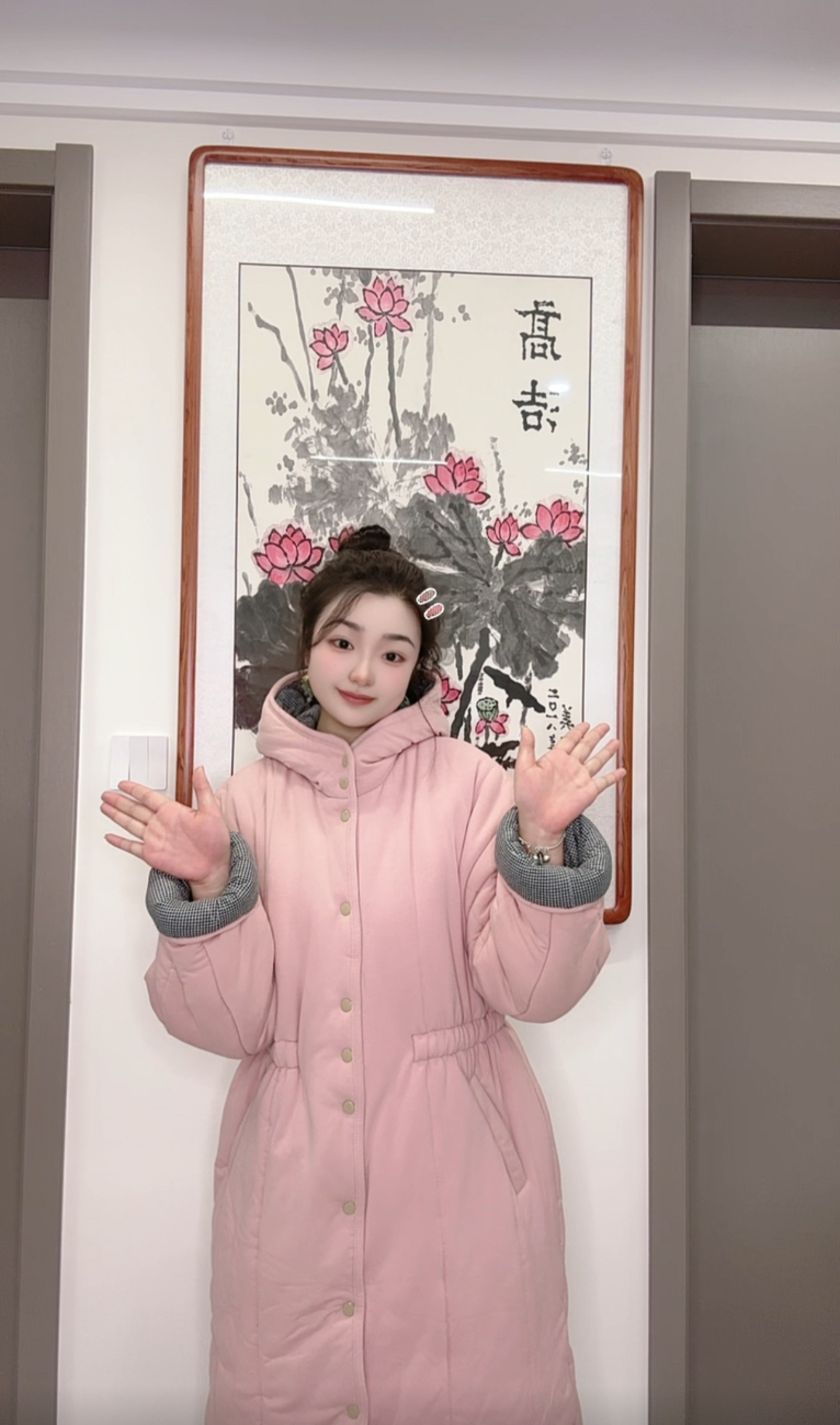 【LZW】新疆棉双面穿连帽棉服女冬季加厚外套宽松休闲百搭