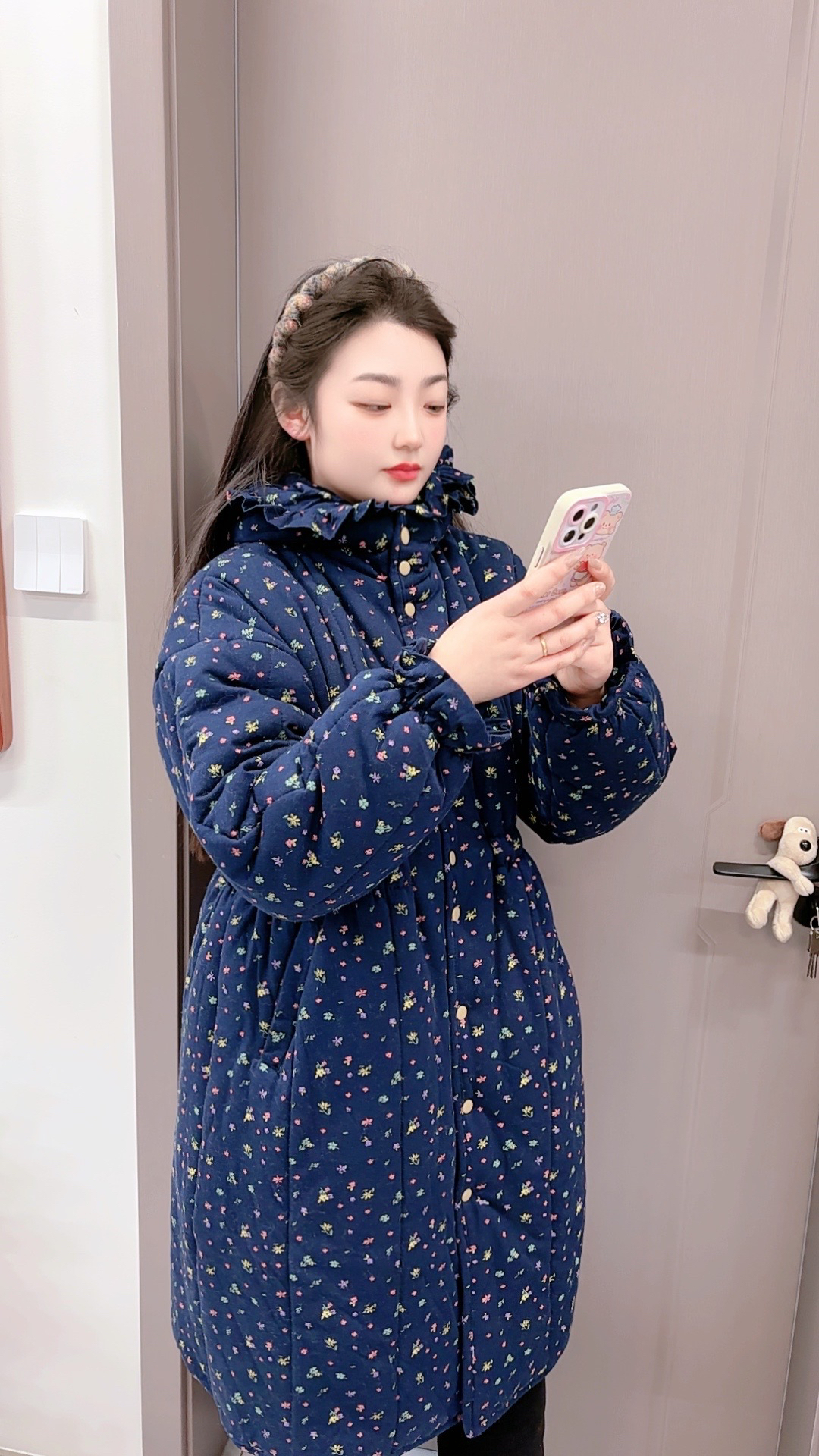 【LZW】紫薇自留款中长款100不开叉长加大口袋加厚新疆棉服