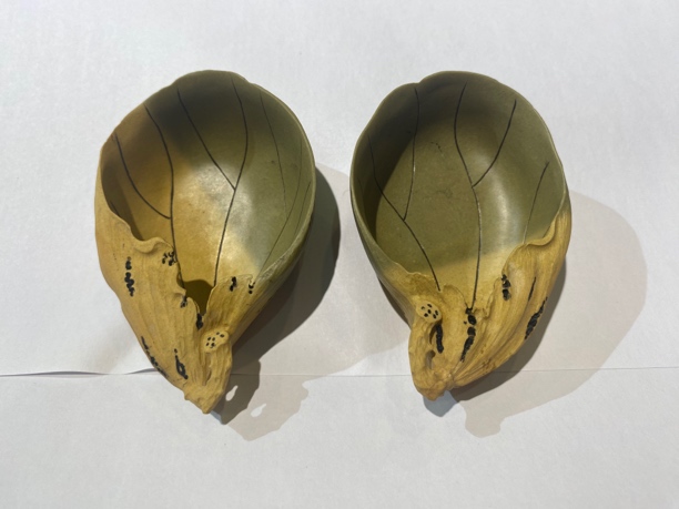 绿端小笔添一对 纯手工雕刻精美