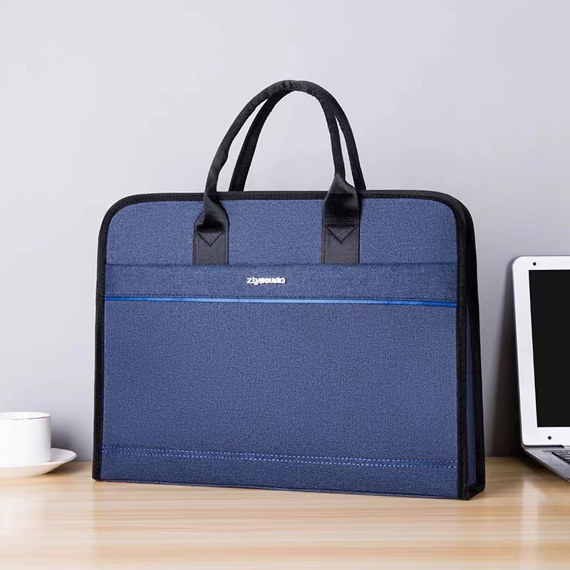 男士大容量手提公文包上班会议通勤防水带水杯位可定制文件包 840