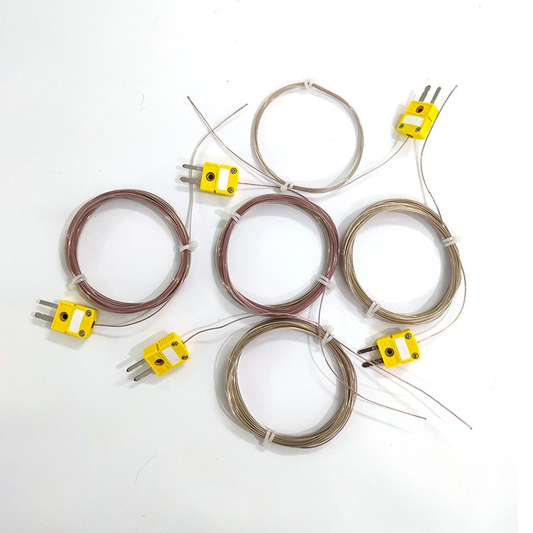 工业测温传感器、测温热电偶T、K、J、E可选、 1米长（不含测试头）