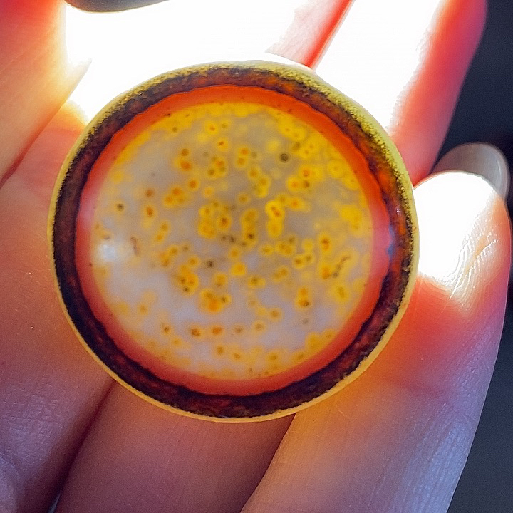 缠丝玛瑙砂砂双面天眼羊板眼吊坠挂件