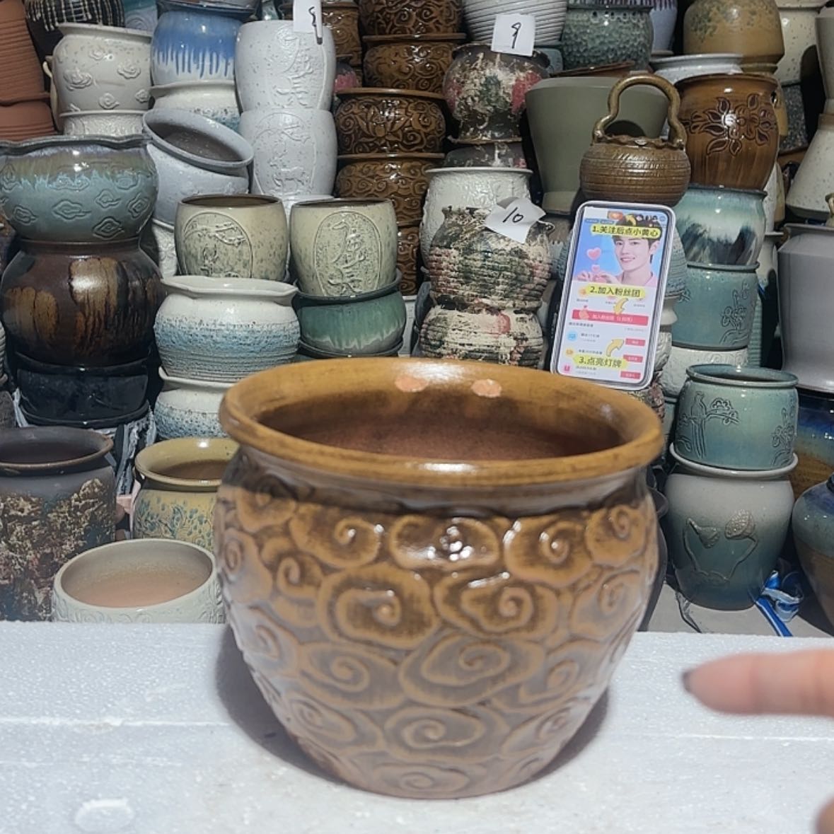 【闪购商品】紫砂花盆20*17尺寸一个瑕疵