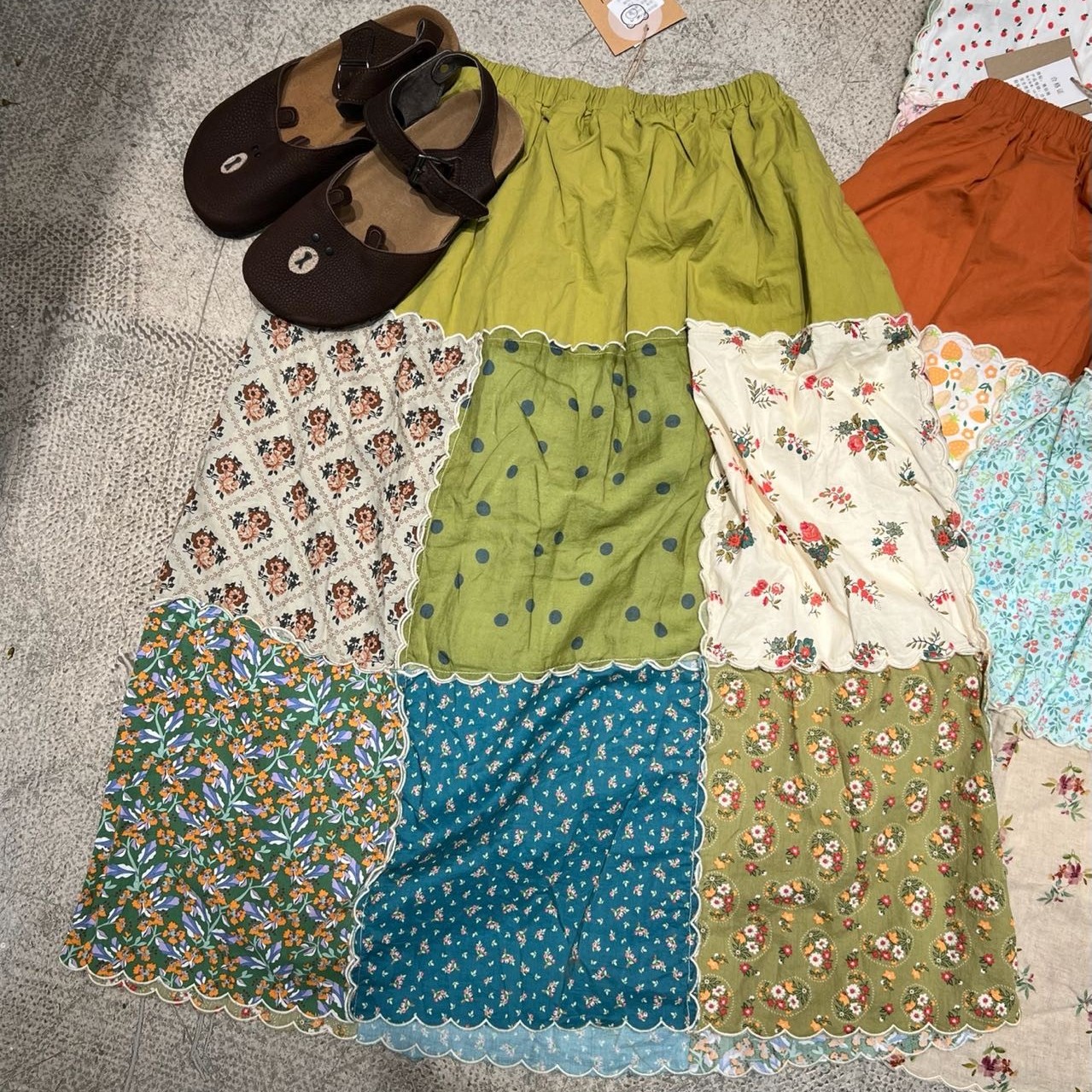 娜涧家熊姑娘百家布半裙