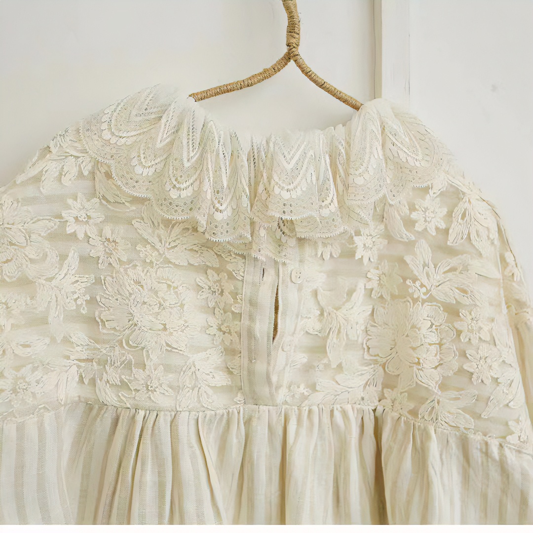 娜涧家ZTJ蕾丝花边领娃娃衫