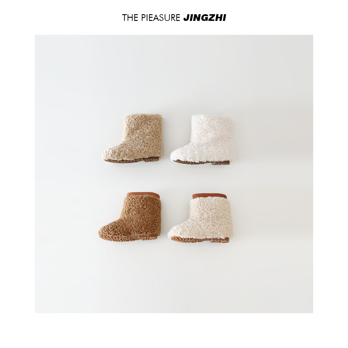 韩版儿童冬季毛毛鞋女童INS风洋气靴子短靴加绒保暖棉鞋