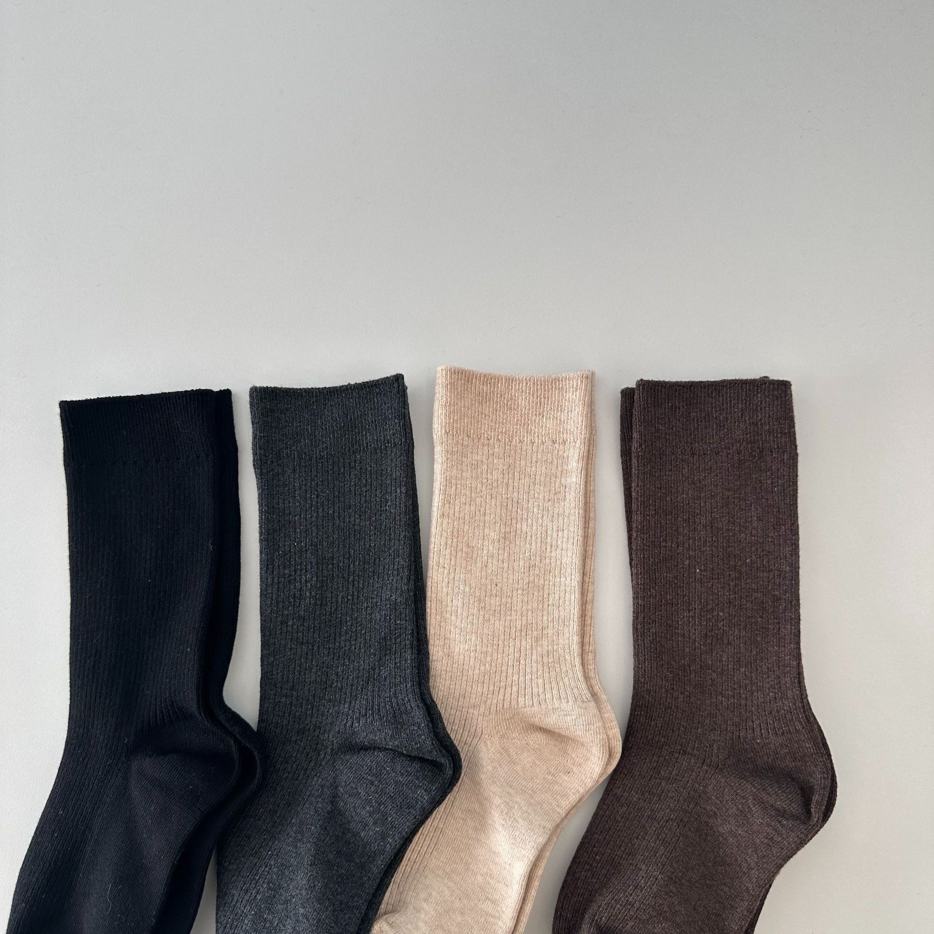 无骨袜秋冬儿童男女童袜子加厚堆堆袜棉袜 短袜-四色