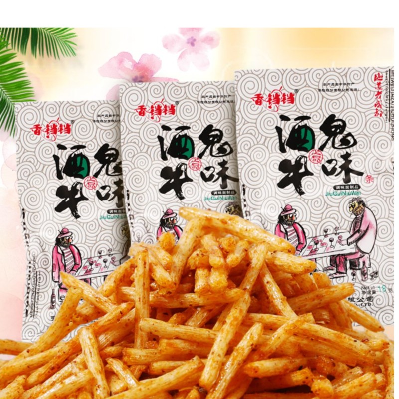 香铛铛手撕牛肉味麻辣条素食经典美味8090童年追剧零食酒鬼辣条