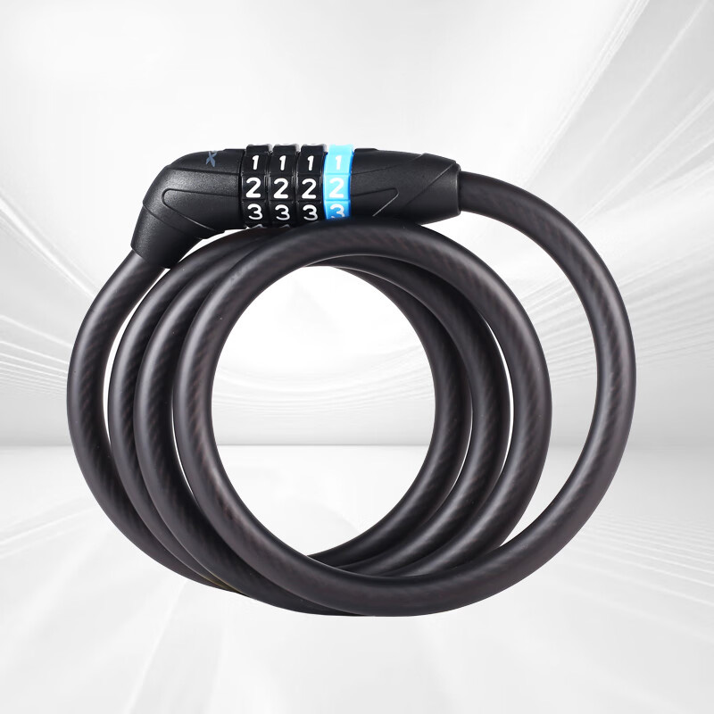 XDS/喜德盛自行车密码锁4位密码防盗加粗钢缆公路山地车骑行装备