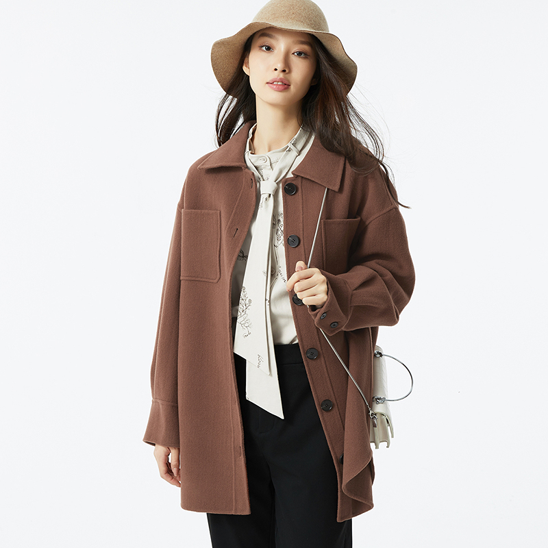 布景女冬季新品毛呢外套BW24WN1273