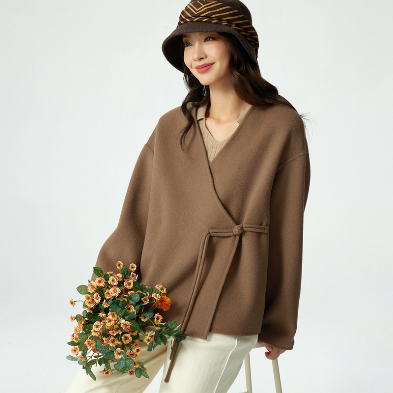 布景女冬季新品毛呢外套BW34DN1380