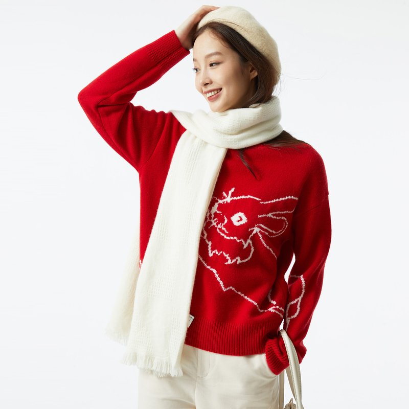 布景毛针织衫女冬季新品BW24TH1681