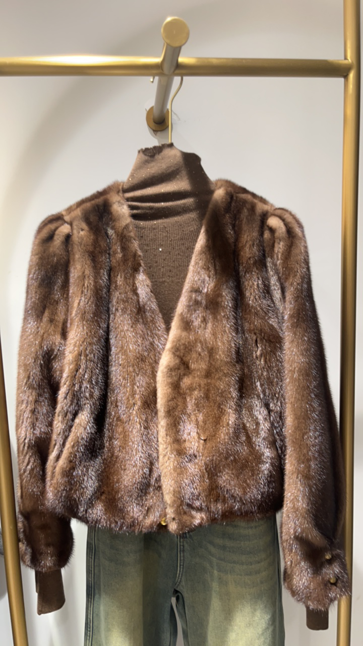 时尚潮流进口水貂上衣女外套