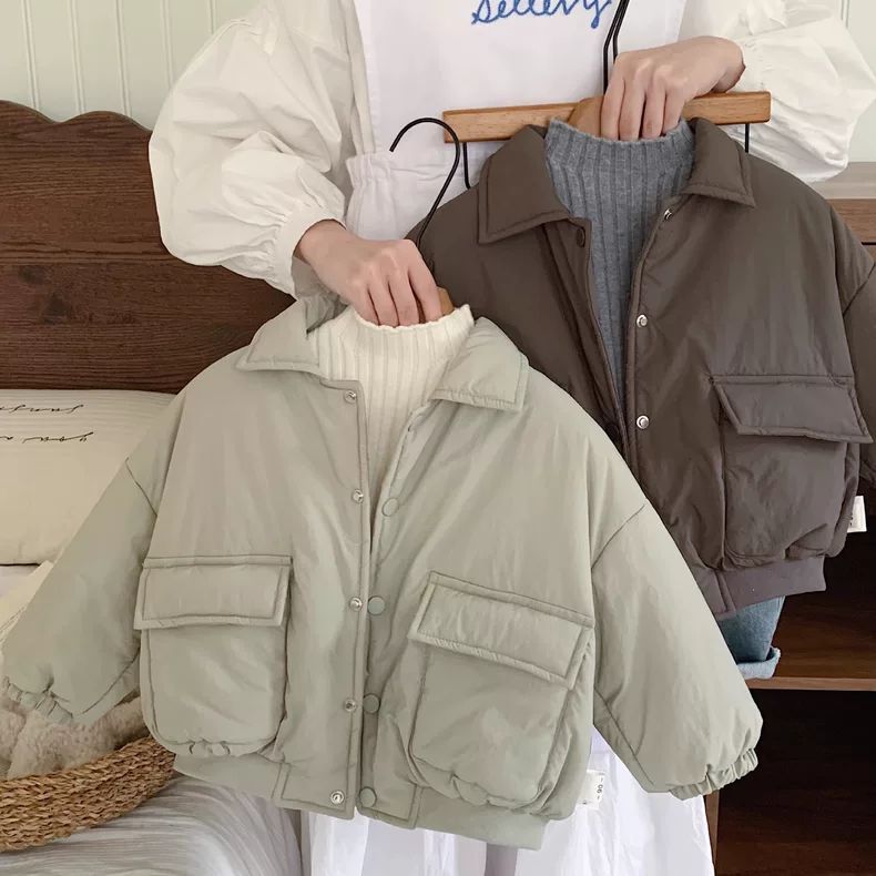 童装儿童棉服外套秋冬款25新款宝宝洋气面包服冬季男女童棉衣外套