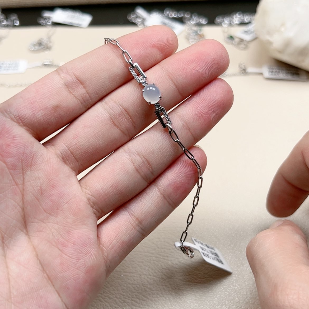 【闪购商品】翡翠手链银S925镶嵌
