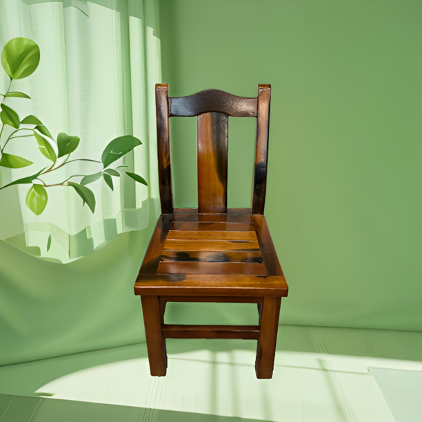老船木居家好物家用松驰感小靠背椅子儿童椅靠背椅小官帽椅学生凳