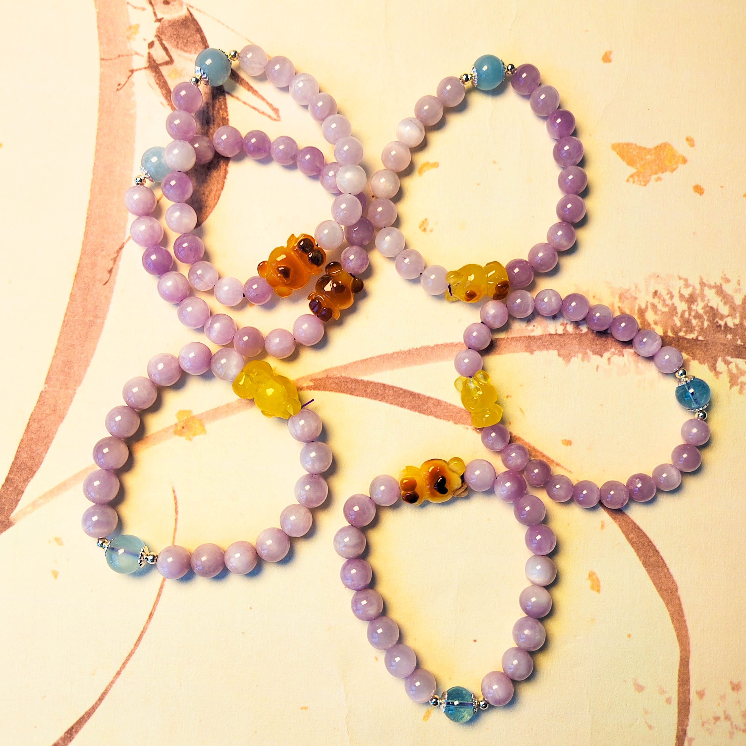 紫锂辉无脸熊手链 XK22   多样性发颜色微差 发货件数一