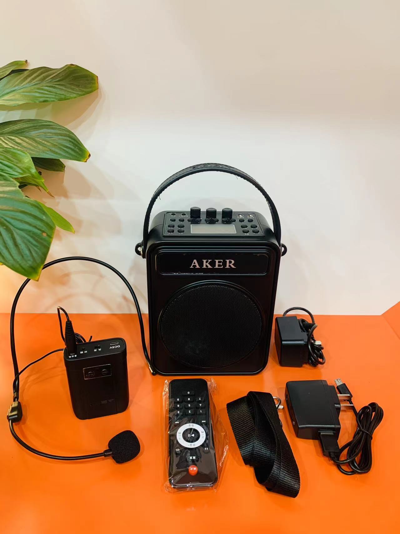 AKER/爱课80W单话筒无线扩音器小蜜蜂教学导购广场舞音箱