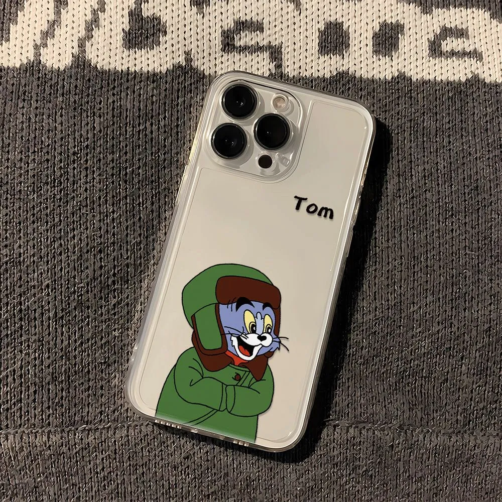 汤姆猫苹果15pro新款iPhone14promax手机壳13透明12创意15pro卡通