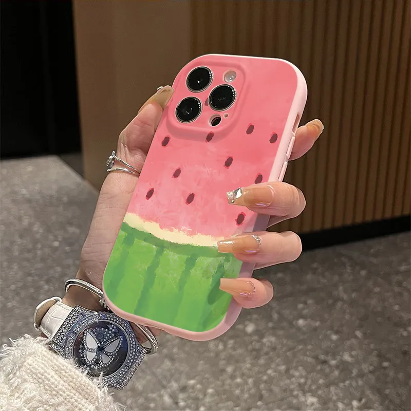 夏日西瓜适用于苹果15promax手机壳iPhone14夏天13/11pro防摔xsxr