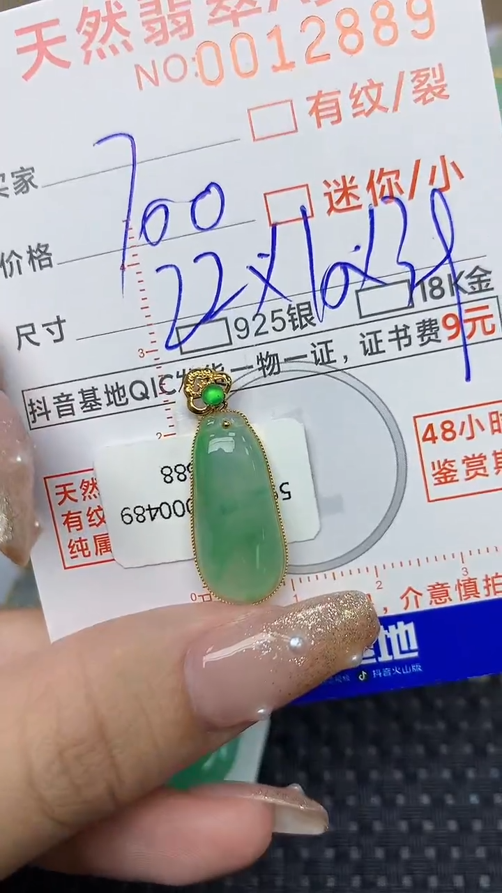 【闪购商品】翡翠颈饰18K金镶嵌50