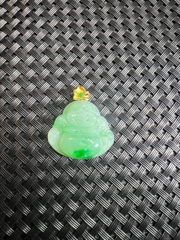 天然缅甸A货翡翠佛公吊坠（21.8/24.9/5.6）