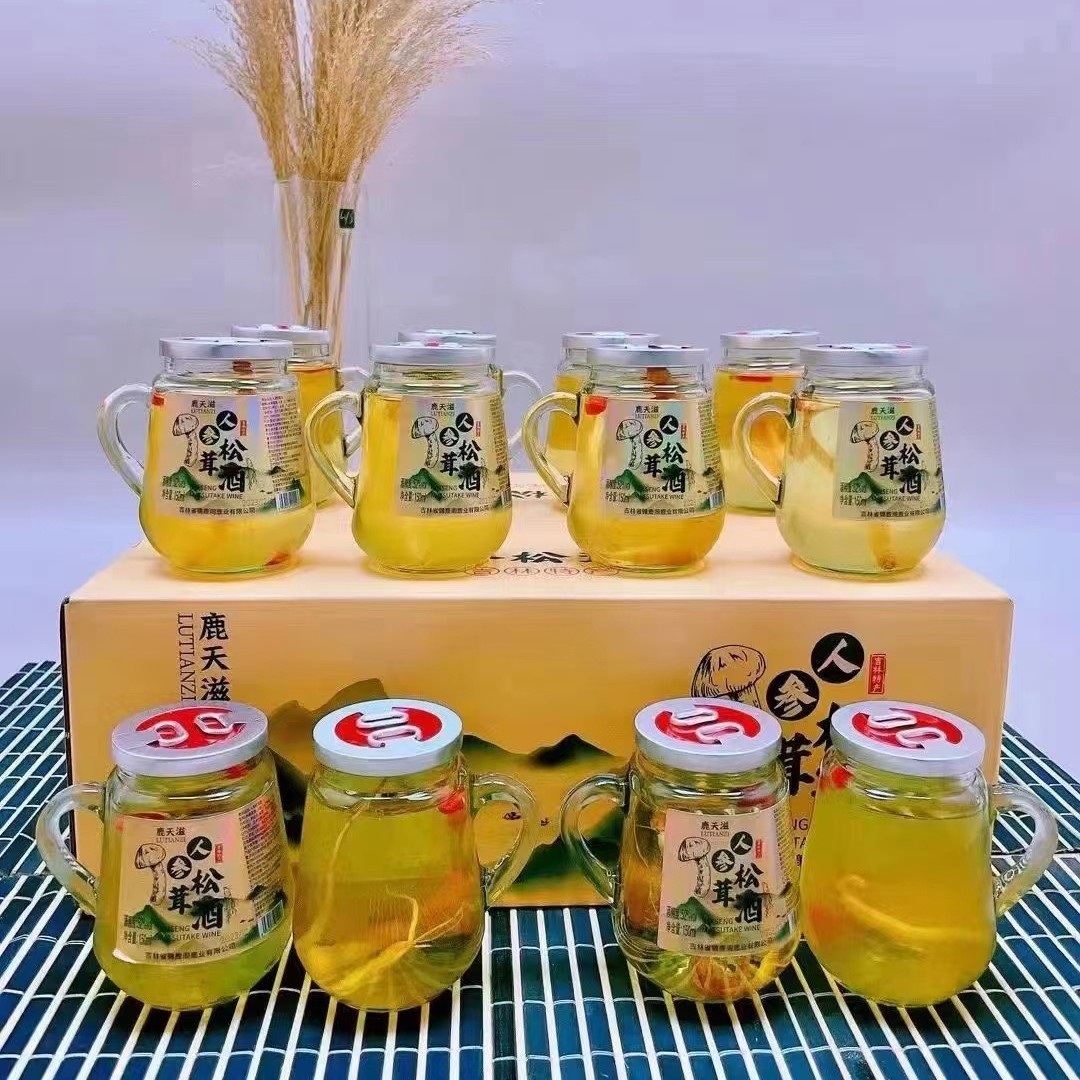 鹿天滋人参松茸九，一瓶三两，一箱12瓶。52度