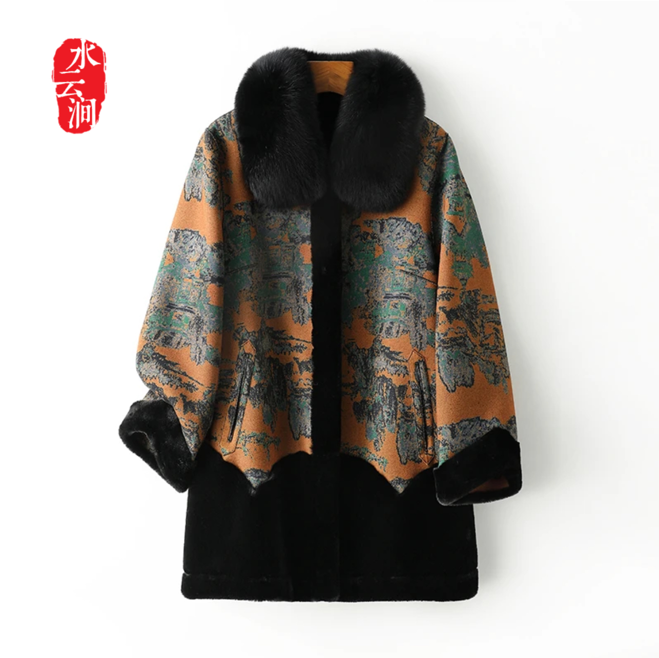 【秀丽青山】高定品牌狐狸毛冷双面双穿皮毛一体大衣