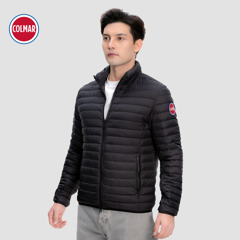 COLMAR/科尔马轻薄羽绒服户外时尚休闲修身立领男士上衣夹克外套