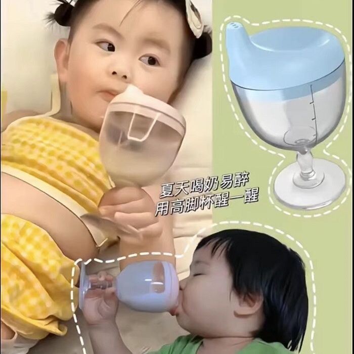 宝宝高脚杯鸭嘴杯儿童牛奶杯带刻度防摔学饮杯鸭嘴杯儿童高脚杯