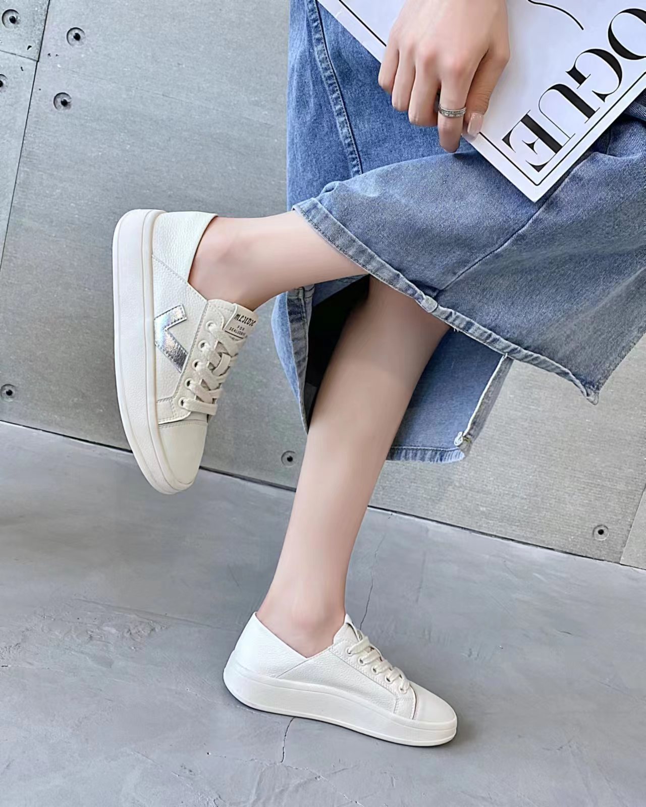 古早人时尚百搭小白鞋