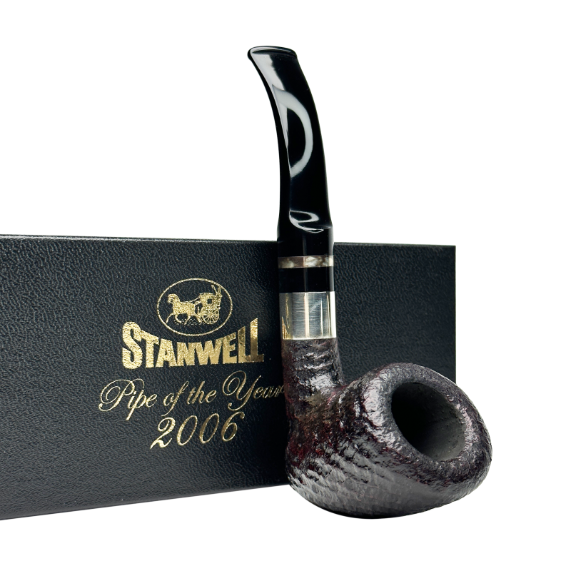 Stanwell丹麦斯坦威2006年度纪念款橡果型双银圈喷砂面石楠木烟斗