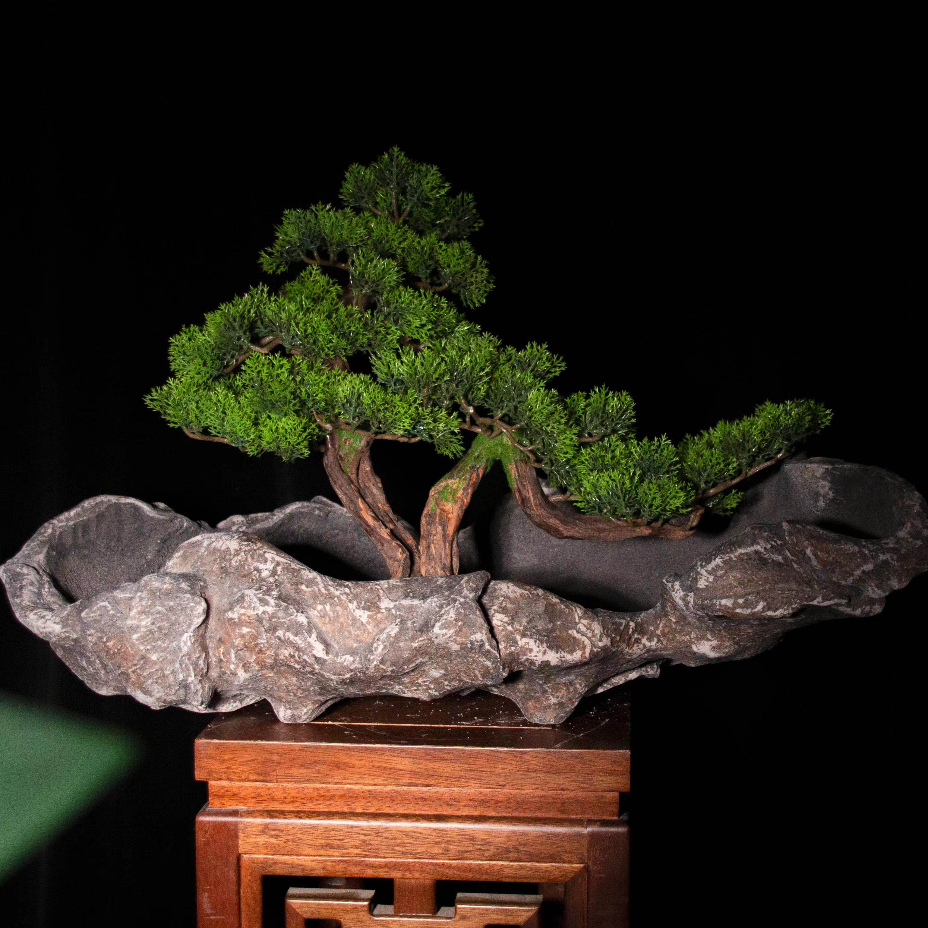 p1-022中国风高端异型盆景盆造景专用异型盆67*39*17内56*28*6