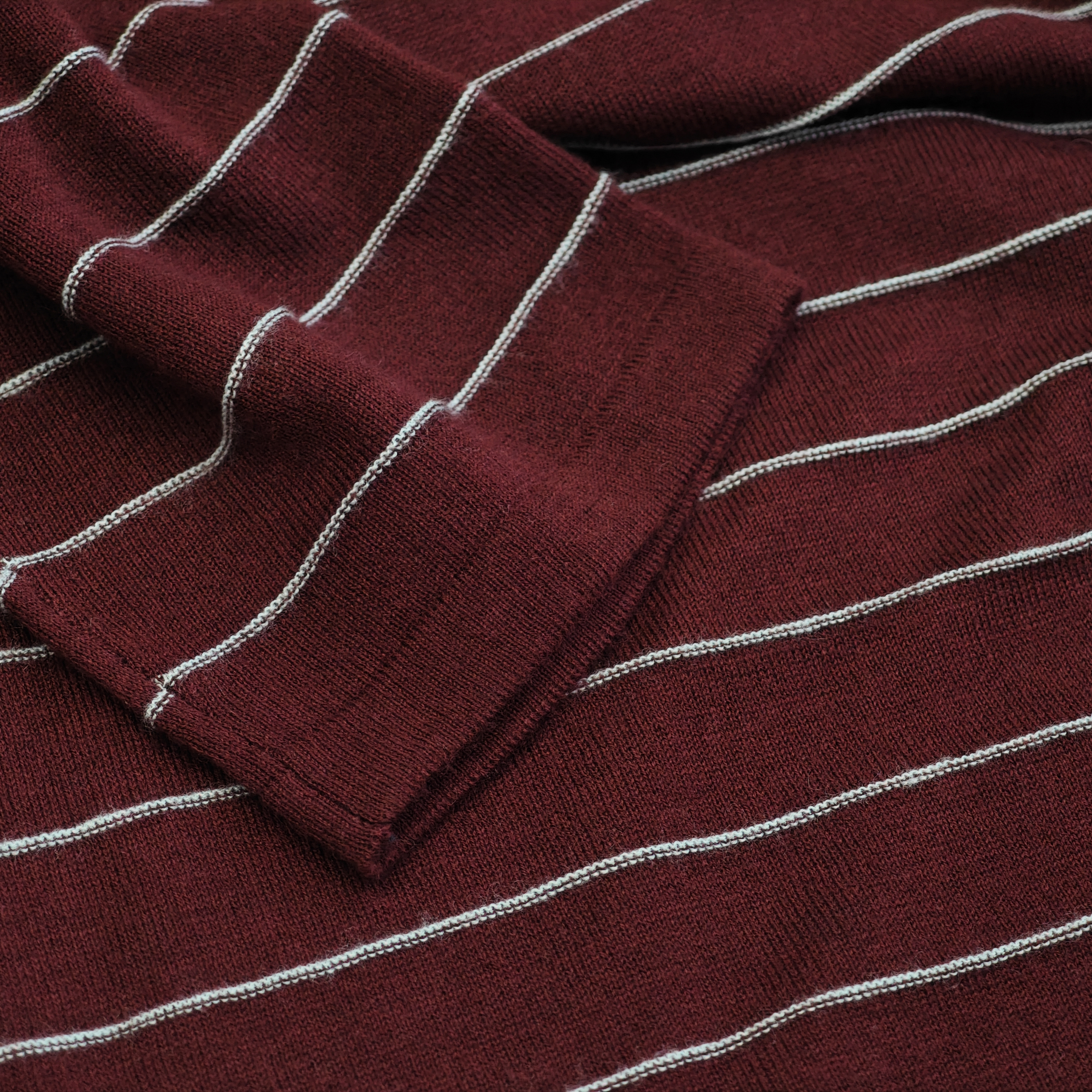 【竹外】撞色针织条纹T恤