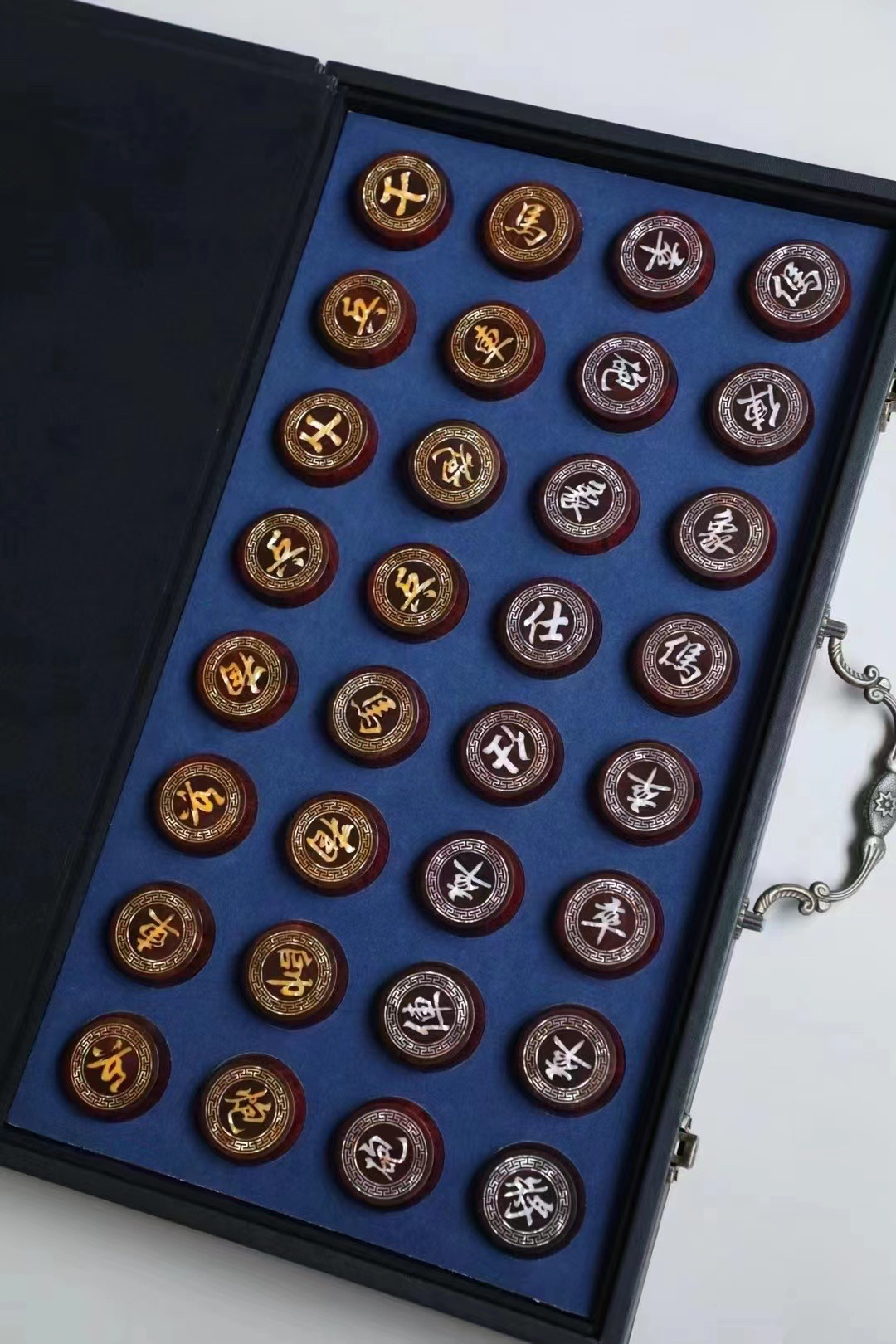 螺钿象棋印度小叶紫檀4.8cm全手工热销