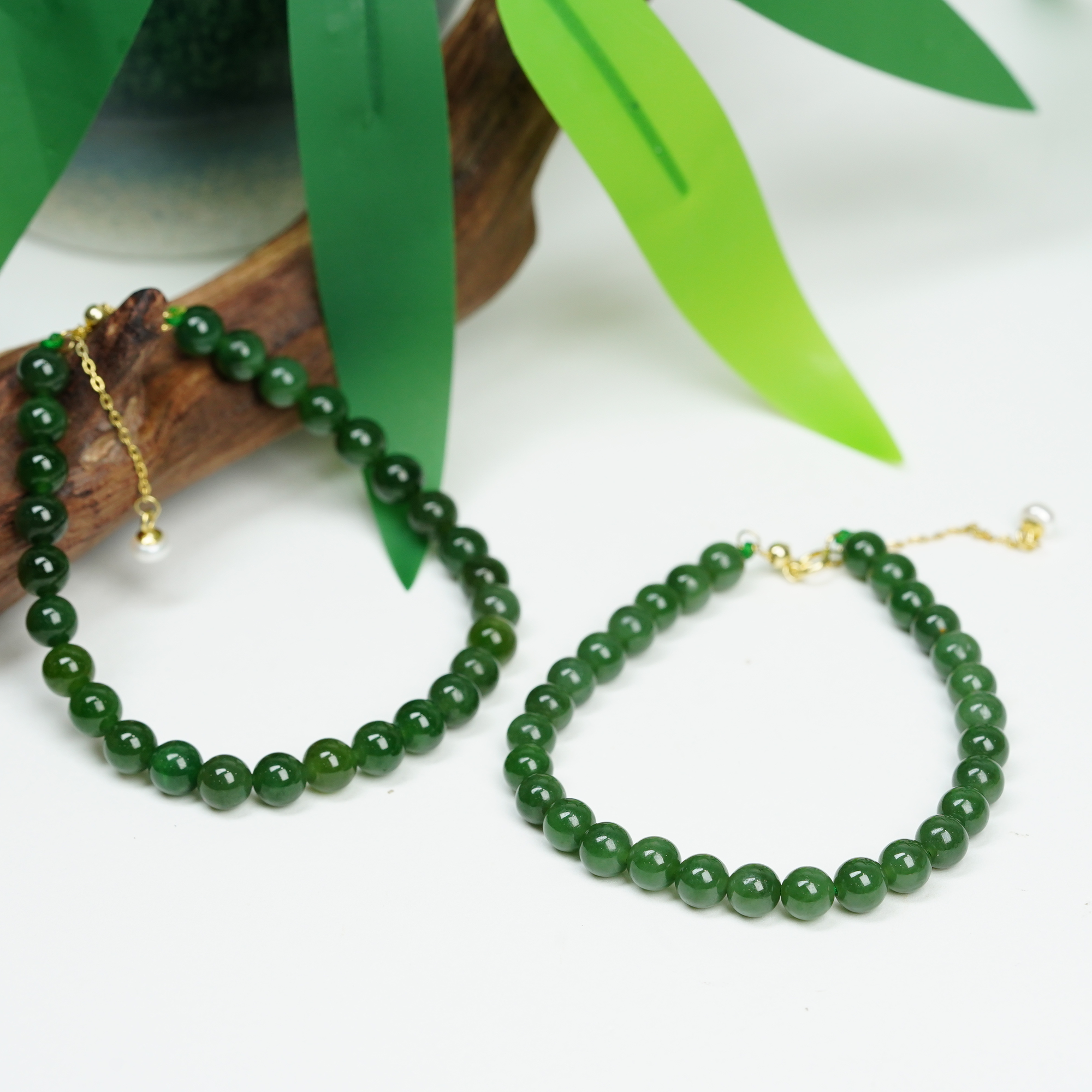 【小北好物】和田玉DIY手链 QH16X315【多样性发一件】约6mm