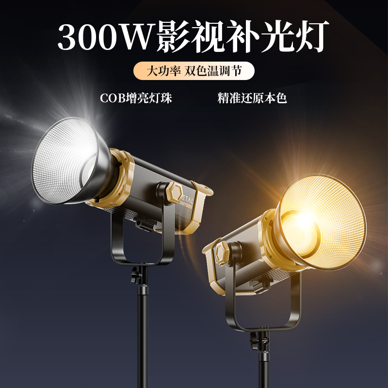 300W直播补光灯拍摄专用摄影人像主播美颜拍照补光灯直播带货设备