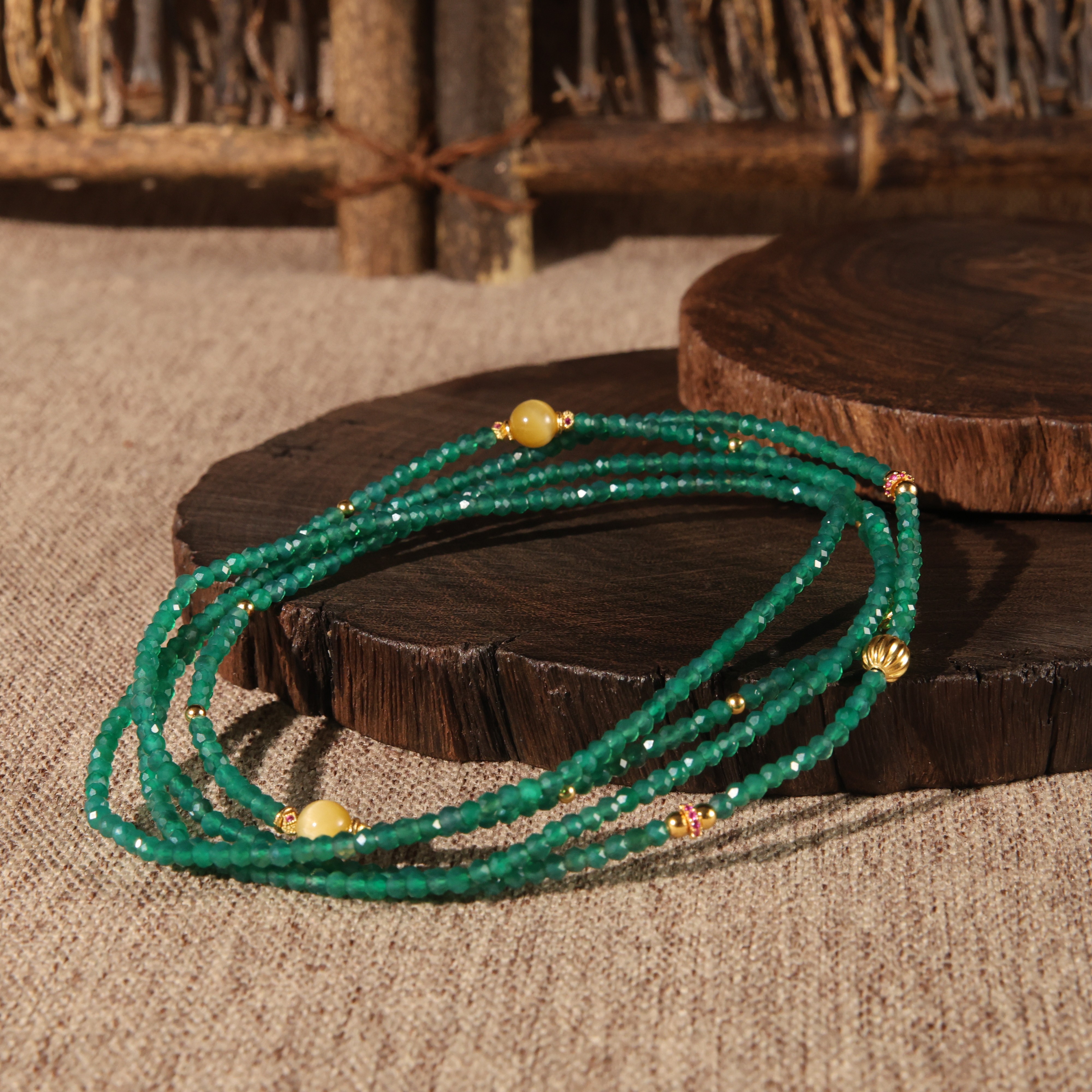 壹加小羊|绿色玛瑙链