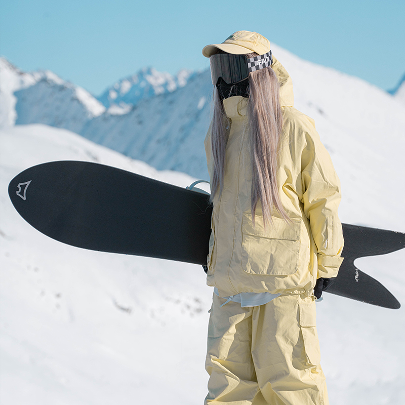 加绒防水防风耐磨滑雪套装分体潮款oversize雪服单板滑雪服女款