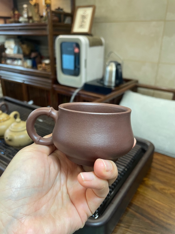 陈燕壶艺 原矿老紫泥 竹小杯