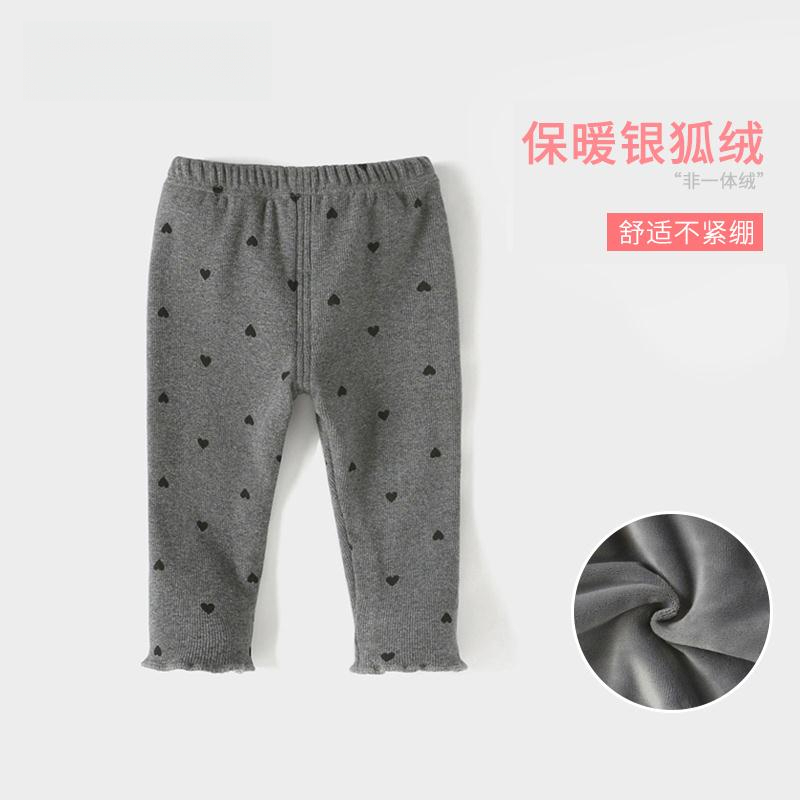 外穿儿童秋冬棉裤冬季阔腿裤针织小童舒适保暖紧绷打底裤厚裤子