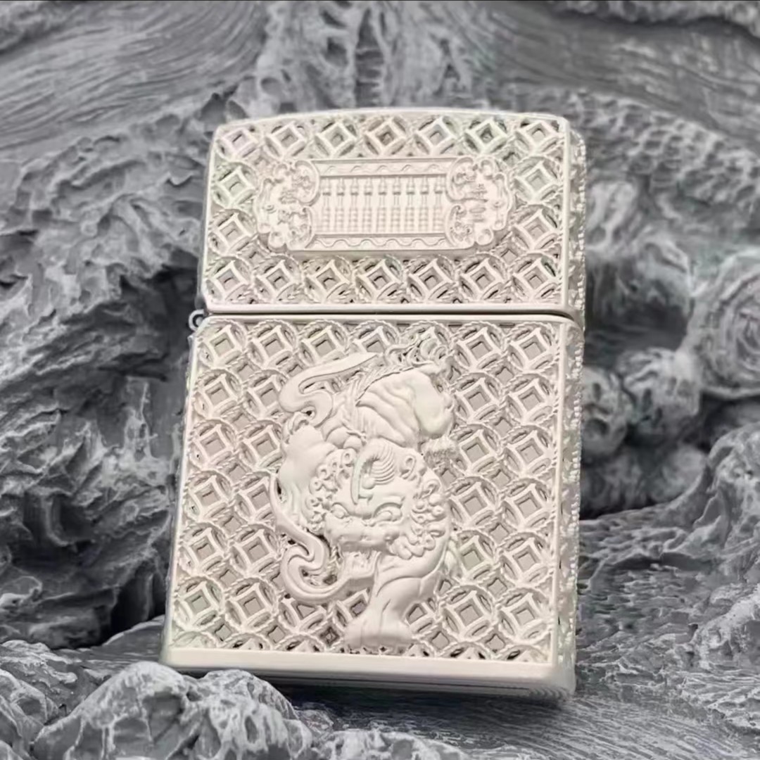 ZIPPO/正品新款套甲花丝貔貅送男士礼物原装防风打火机（专供）