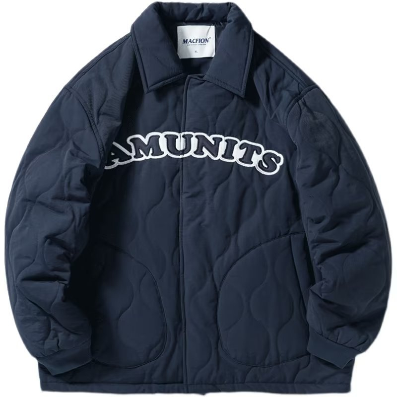 【小扬哥推荐】 冬季2023春秋季新款日系字母刺绣复古工装棉服男女