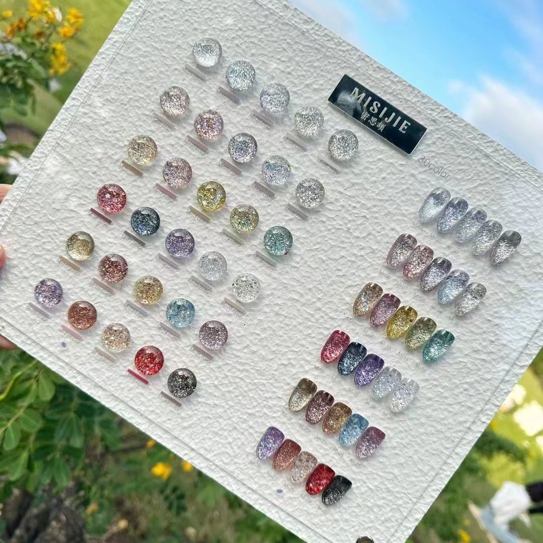 30色甲油胶2025年新款超闪大亮片胶爆闪指甲油超闪炫彩光疗胶套装