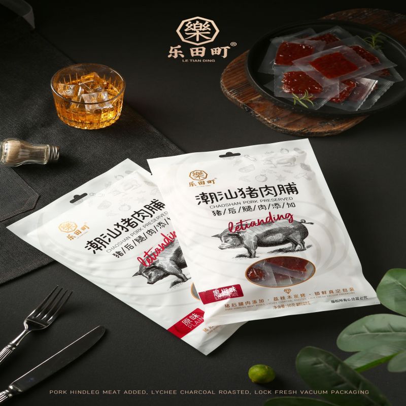 【1袋】乐田町潮汕猪肉脯黑椒味休闲追剧宿舍零食