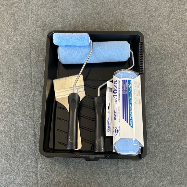 滚筒刷小羊皮汉得克9寸毛高10毫米1025套装涂装工具涂料刷子托盘