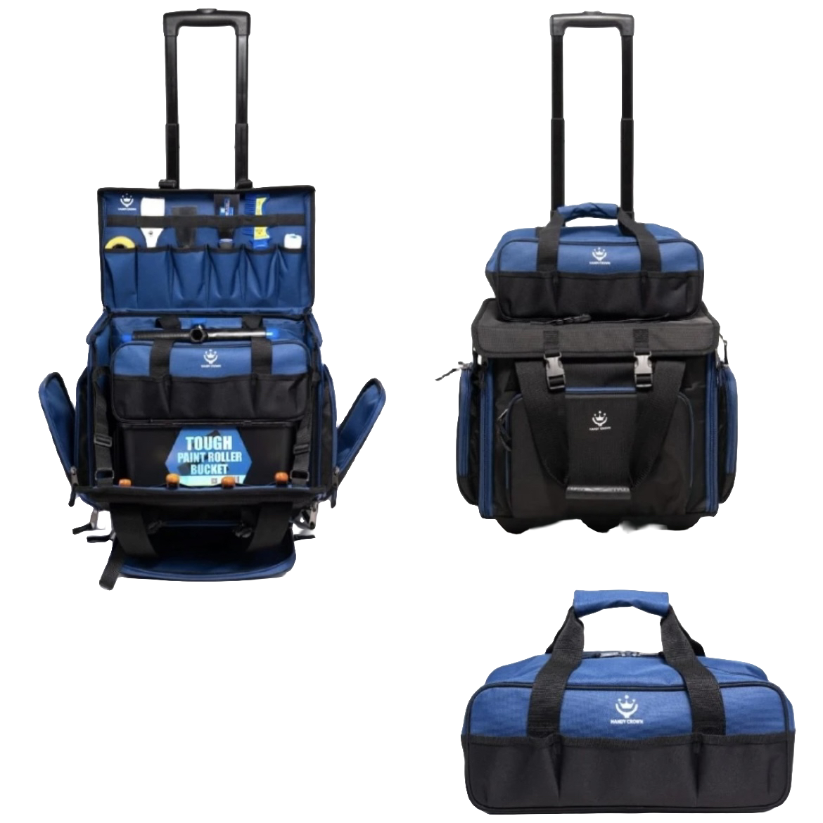 汉得克拉伸杆带轮收纳工具箱可容纳灰刀刷子滚筒方便快捷产品加工