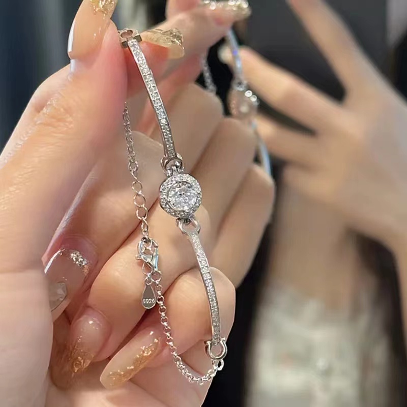 925银手链 小太阳手链女轻奢小众精致半镯女款手饰送女友生日礼物